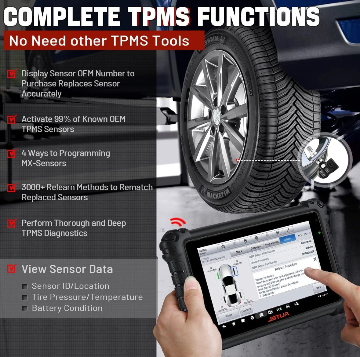 Autel Maxisys MS906Pro-TS Diagnostic Scanner Full Complete TPMS Servics Program