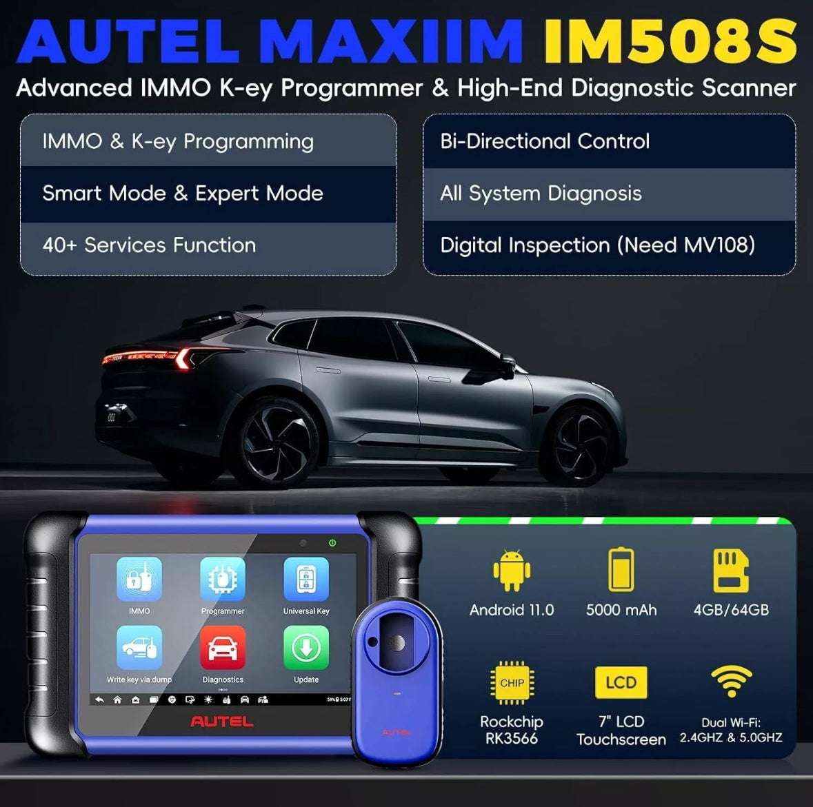Autel MaxiIM IM508S XP200 Advanced Diagnostic Scanner &Key Programming Tool,1 Year Free Update