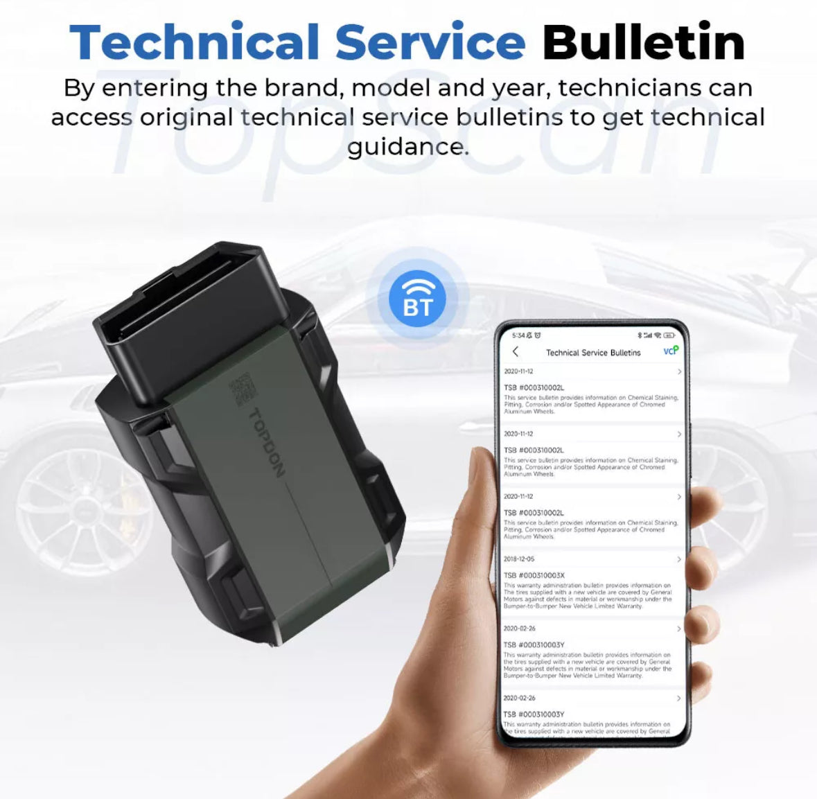 TOPDON TOPSCAN OBD2 Scanner Code Reader Full System Car Diagnostic Tool