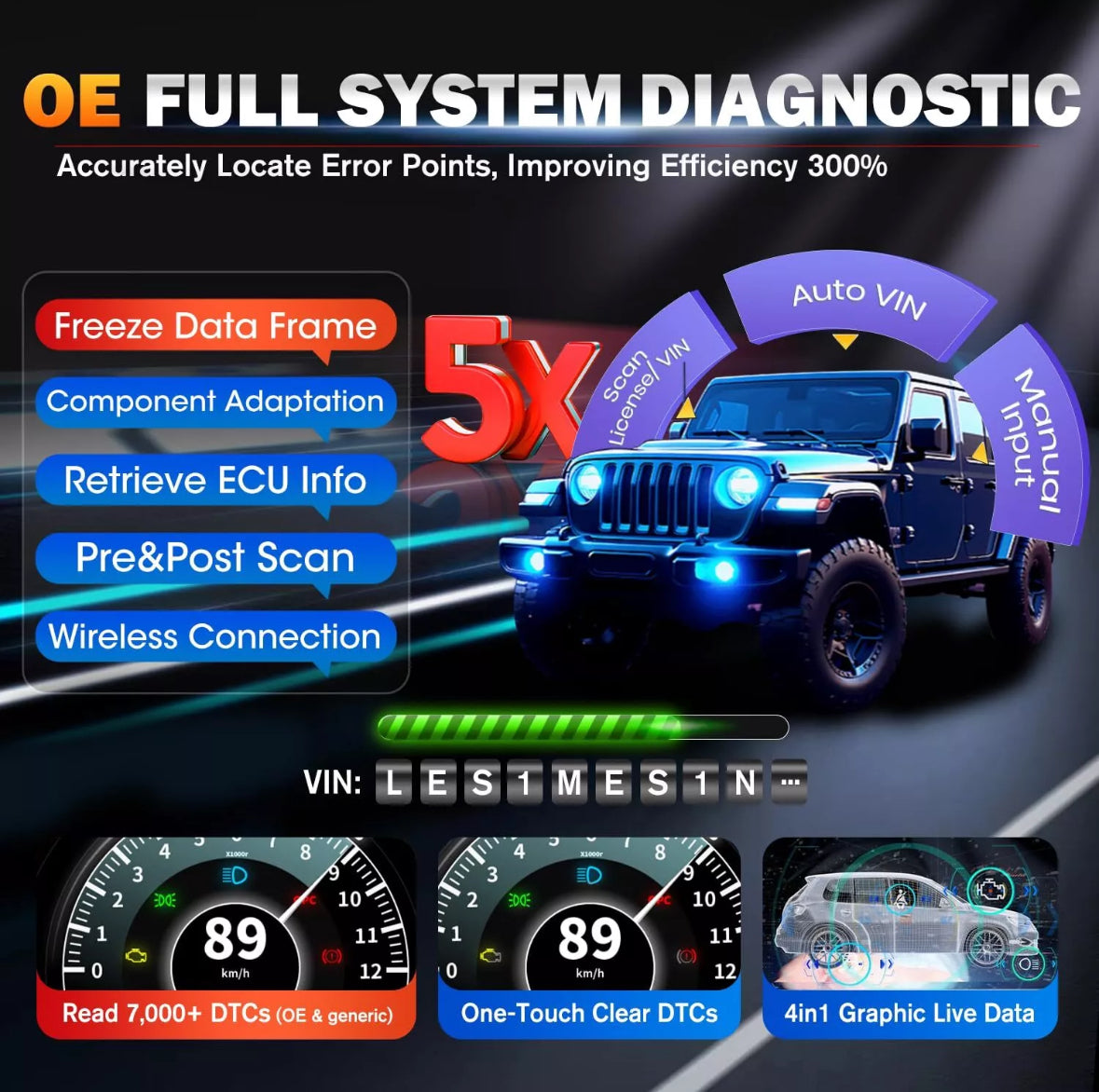 Autel MaxiCOM MK900BT PRO Full System Bidirectional OBD2 Scanner Tool & 1 Year Free Update