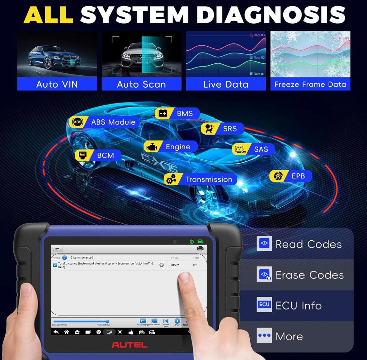 Autel MaxiIM IM508S XP200 Advanced Diagnostic Scanner &Key Programming Tool,1 Year Free Update