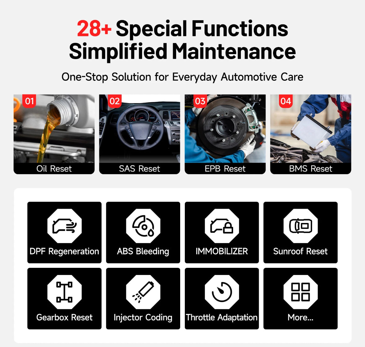 TOPDON AD800BT 2 OBD2 Car Scanner Engine ABS SRS SAS TPMS Diagnostic Tool