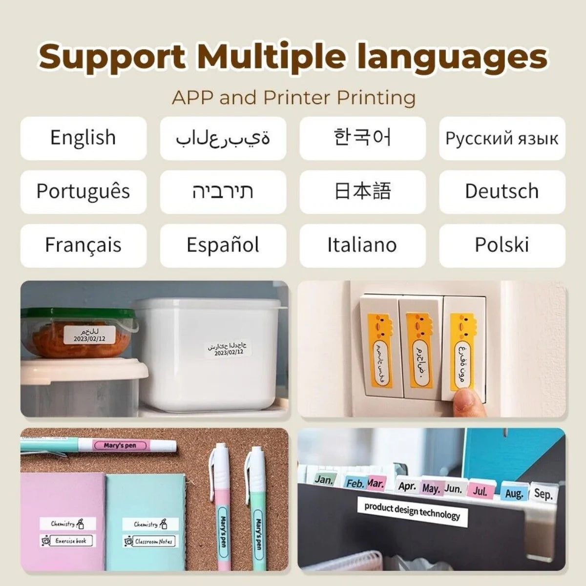 Phomemo Q30 Thermal Label Maker Inkless Machine Mini Portable Bluetooth Printer