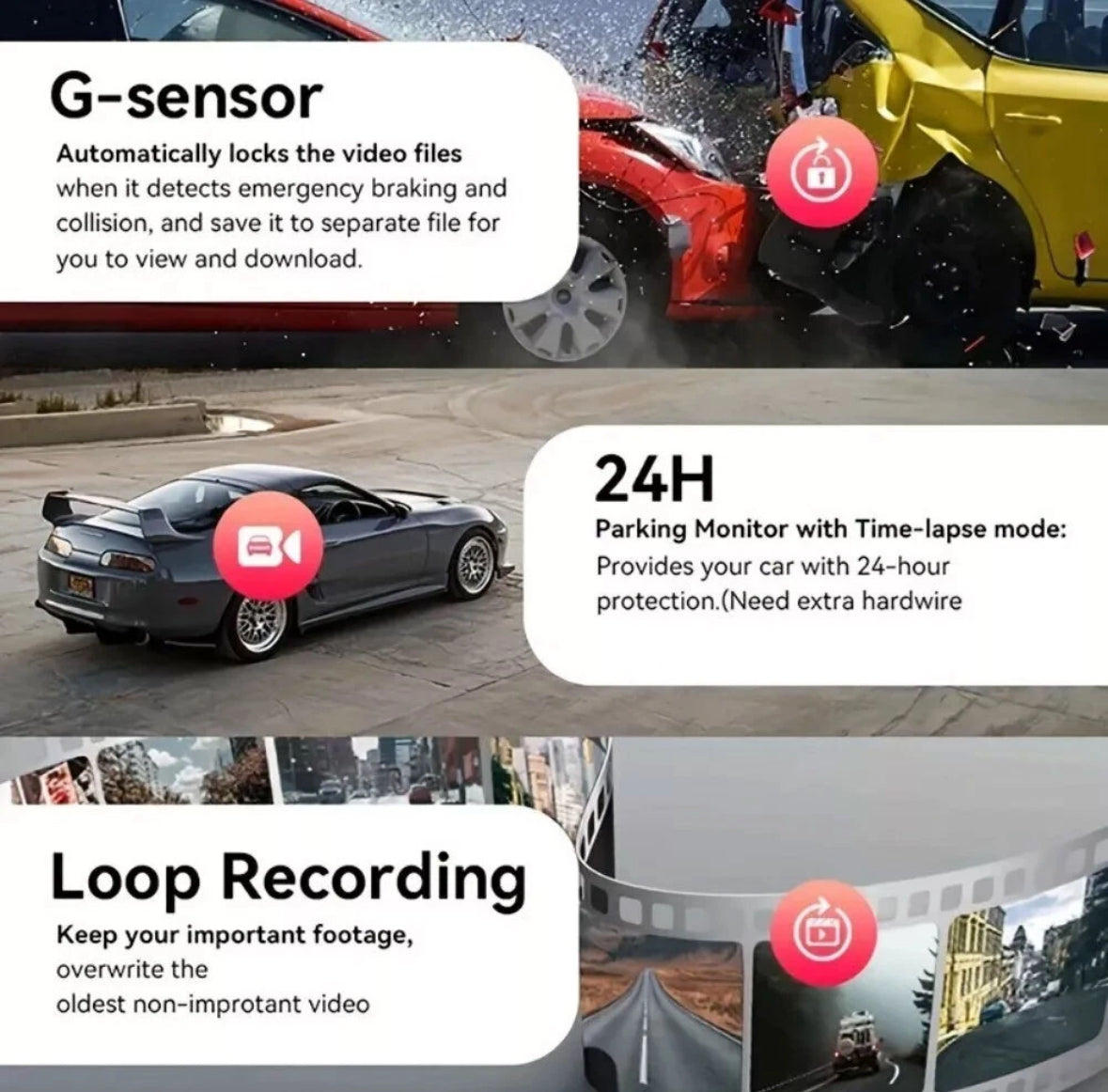 Special Savings, 4 Channel Dash Cam, 1080P Car Camera, Front Rear Left Right, IR Night Vision, Loop Recording, Motion Detection, Full HD, Vehicle Camera Clearance & Promo | Plastic, Black,32GB