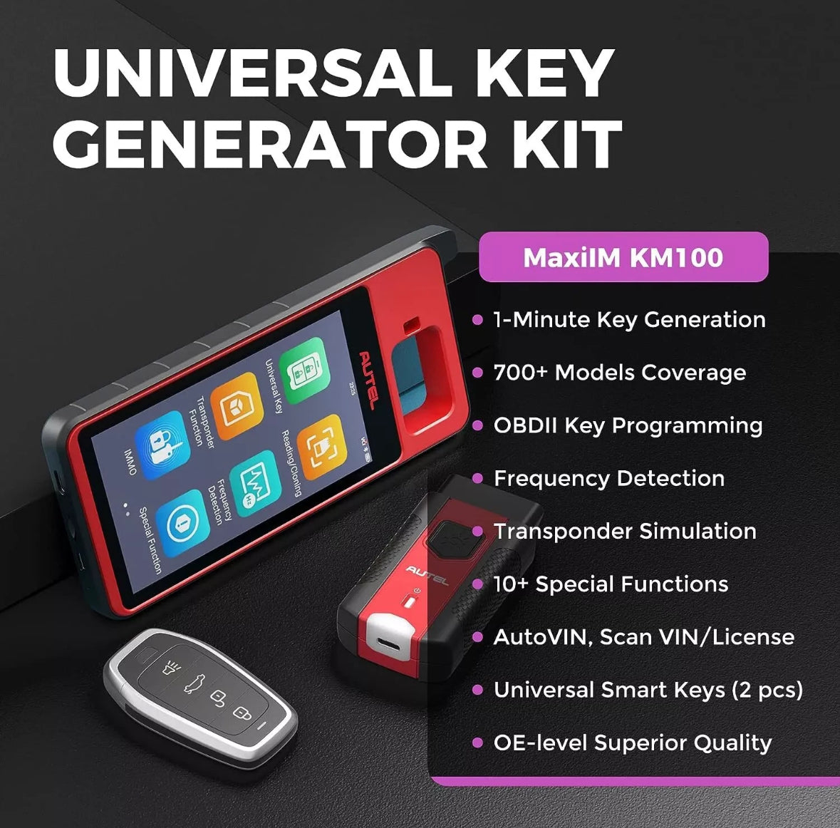 Autel MaxiIM KM100X KM100E Auto VIN IMMO Key Programming Diagnostic Scanner Tool