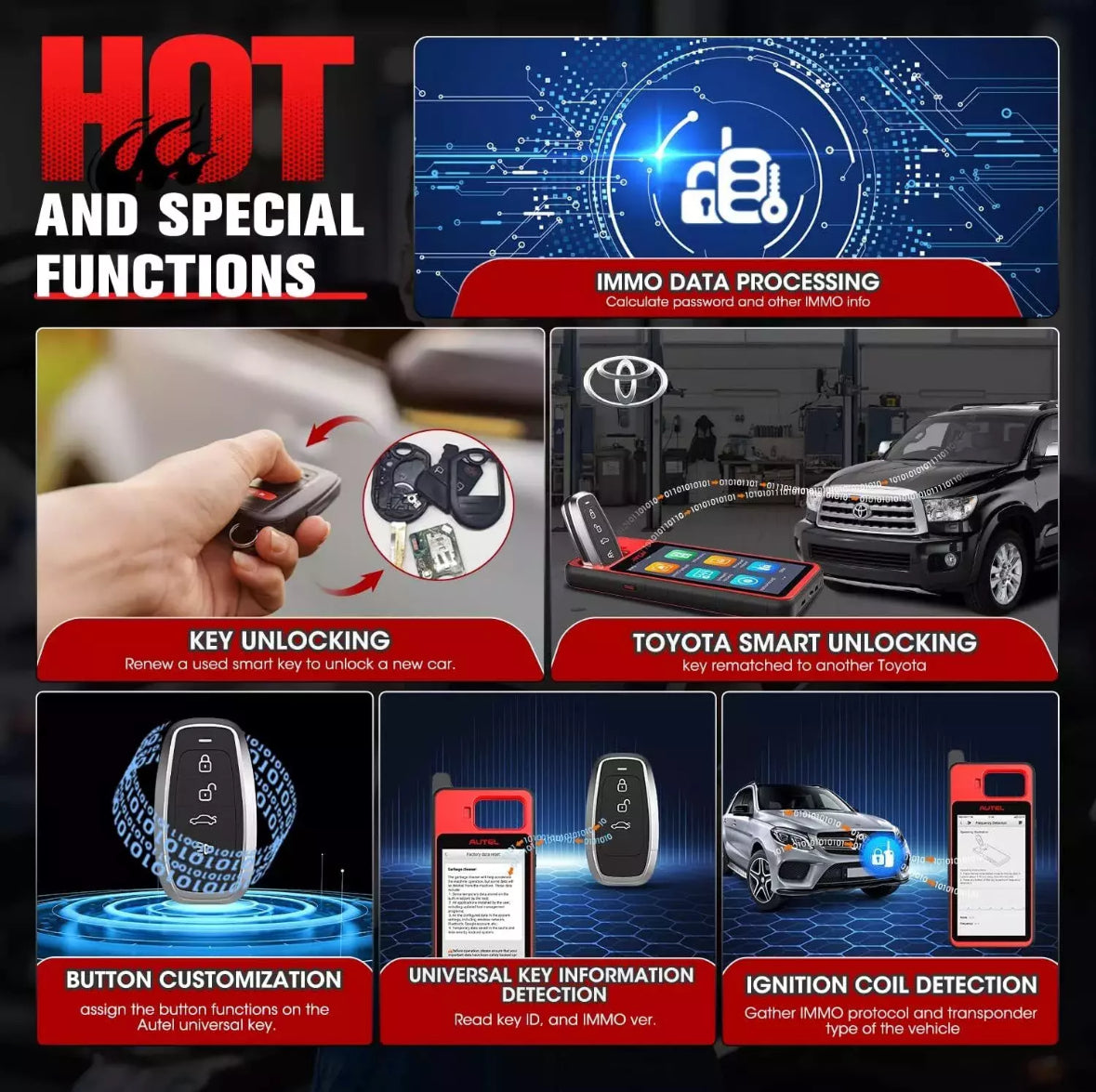 Autel MaxiIM KM100X KM100E Auto VIN IMMO Key Programming Diagnostic Scanner Tool