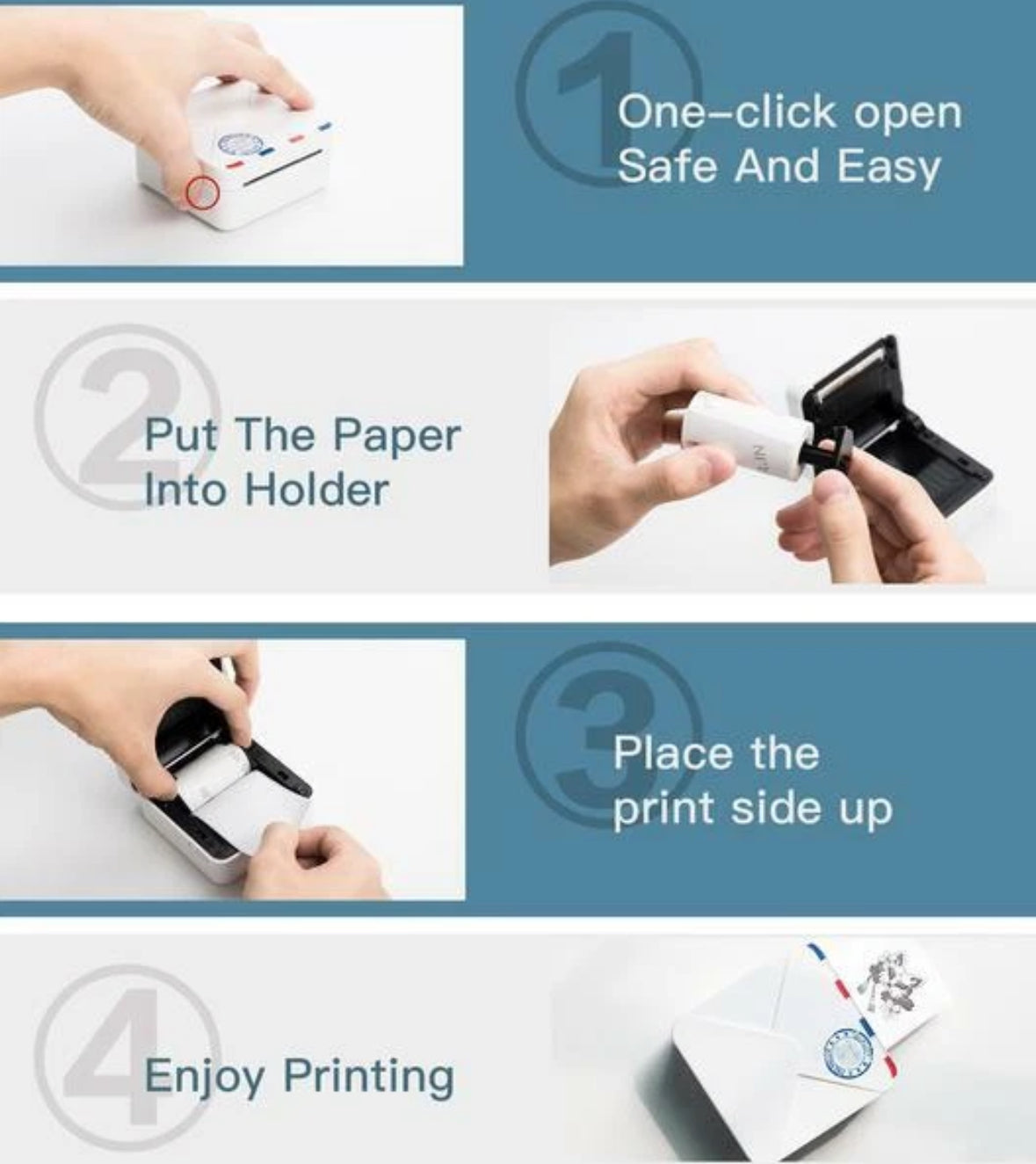 Phomemo M02S Mobile Mini Bluetooth Pocket Printer Compatible with iOS & Android