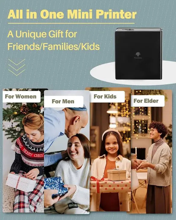 Phomemo Sticker Printer - M02 Label Maker Portable Bluetooth Thermal Sticker Printer for Notes, Gifts, Journals, Planners, Scrapbooking, and Creative Projects