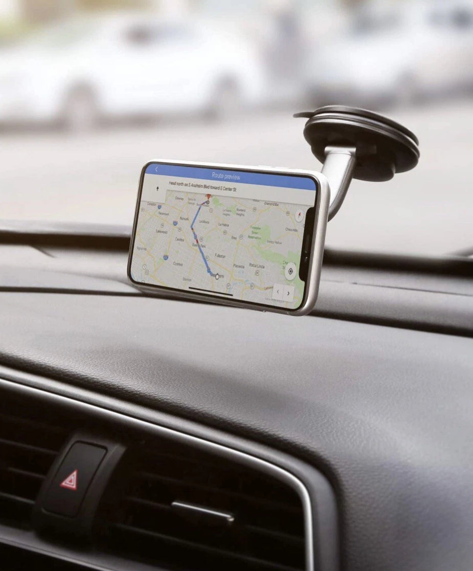 Aukey Phone Holder for Car, [ Powerful Magnets & Military-Grade Suction] Car Phone Holder Mount Dashboard Windshield Cell Phone Holder Phone Stand for Car iPhone Android Automobile Cradle