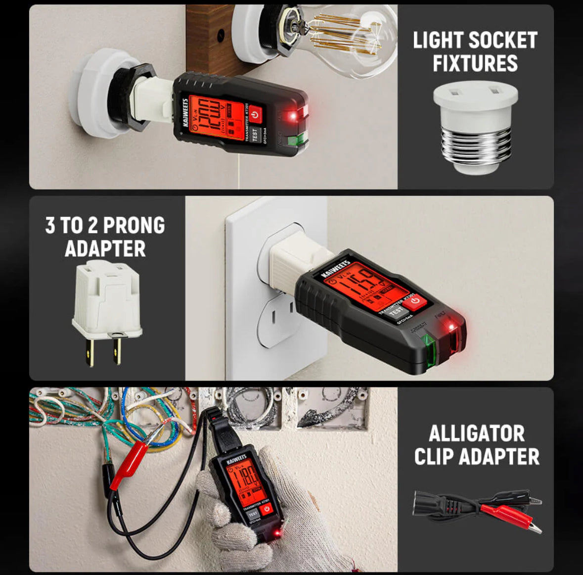 KAIWEETS KT301P CIRCUIT BREAKER FINDER