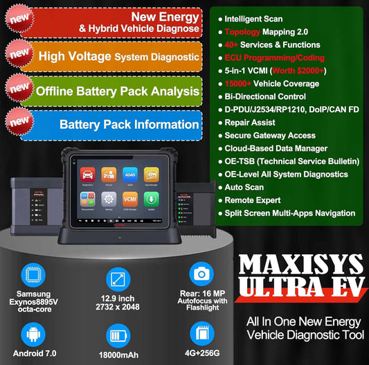 Autel MaxiSys Ultra EV 2025 TOP Diagnostic 5-in-1 VCMI Programming Tool