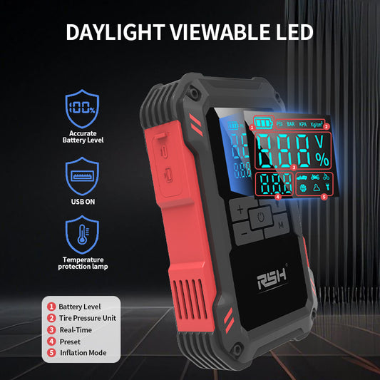 RSH Multi-Jump Starter Ultra safe jump starter with tire inflator JS800