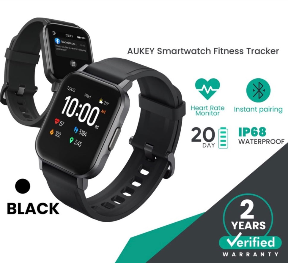 Aukey Smart Watch Men Women Fitness Tracker Heart Rate Watch for iOS Android