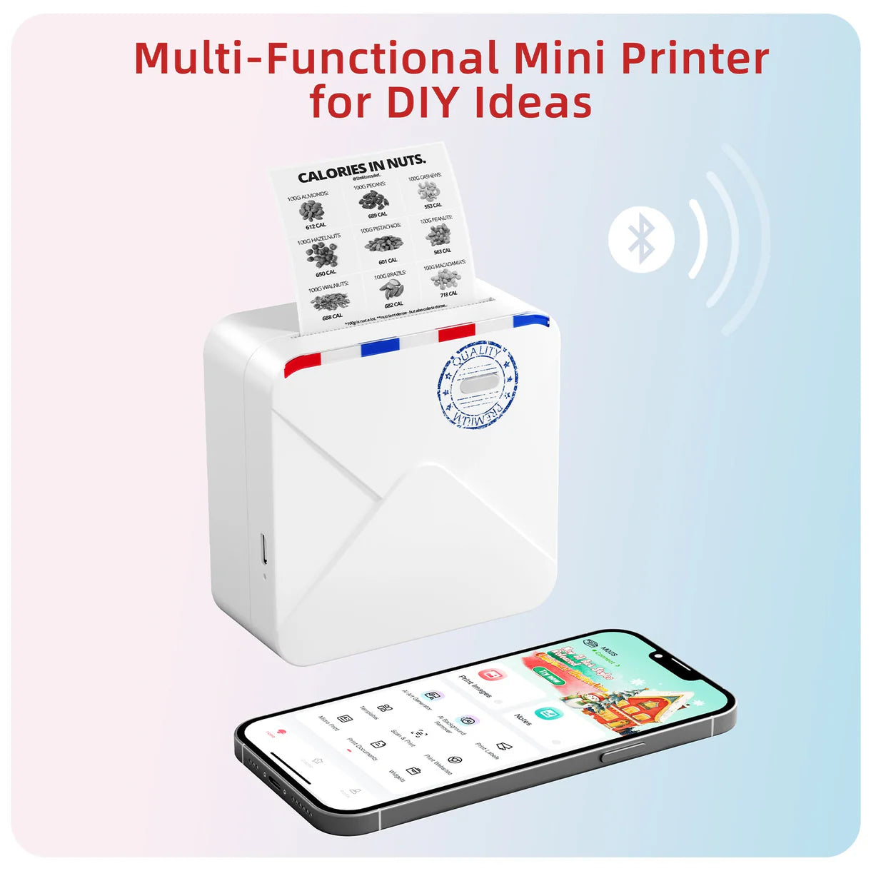 Phomemo M02S Mobile Mini Bluetooth Pocket Printer Compatible with iOS & Android