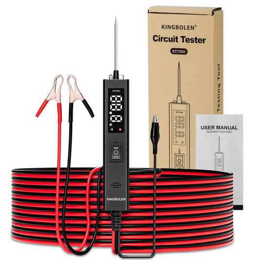 KINGBOLEN ECT200 12V&24V Car Battery Tester Maximum 8A With LED Screen Battery Analyzer