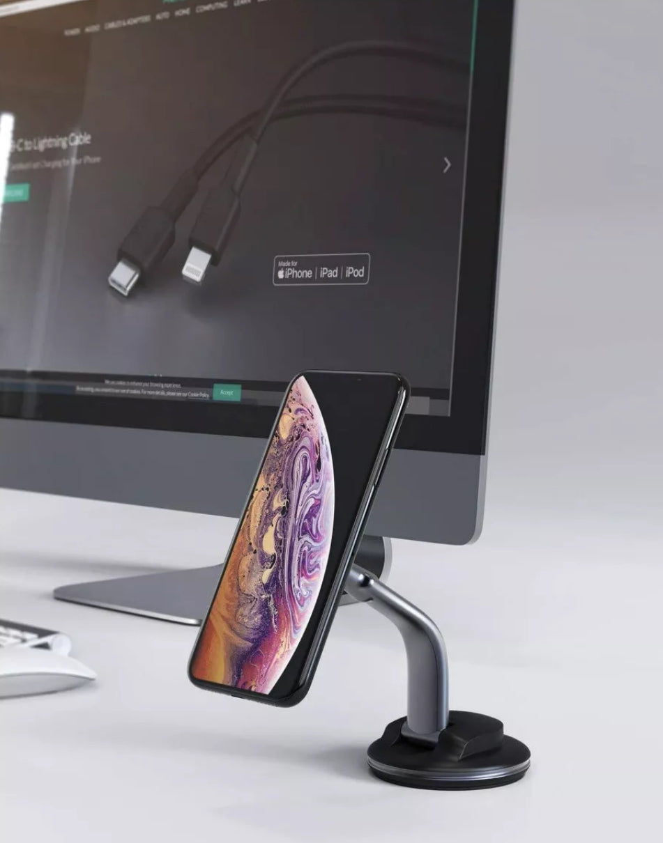 Aukey Phone Holder for Car, [ Powerful Magnets & Military-Grade Suction] Car Phone Holder Mount Dashboard Windshield Cell Phone Holder Phone Stand for Car iPhone Android Automobile Cradle