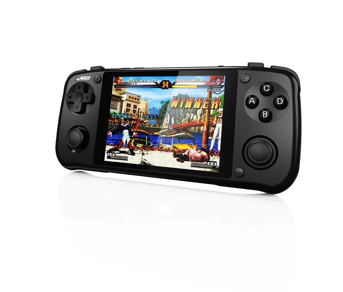 UNICO Game Pocket Player with 40 SNK Classic Games Pre-Installed, Handheld Gaming Console, 3500mAh Rechargeable Battery, Pick up and Play, Ideal for Casual Gamers and Nostalgic Enthusiasts