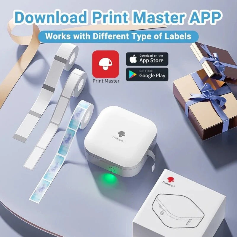 Phomemo Q30 Thermal Label Maker Inkless Machine Mini Portable Bluetooth Printer