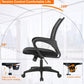 Home Office Chair Ergonomic Desk Chair Mesh Computer Chair with Lumbar Support Armrest Executive Rolling Swivel Adjustable Mid Back Task Chair for Women Adults