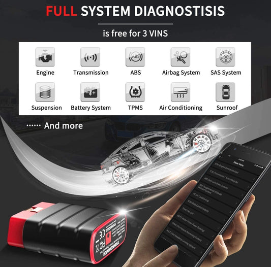 ThinkDriver Bluetooth Code Reader,OBD2 Scanner Diagnostic Tool for iOS Android