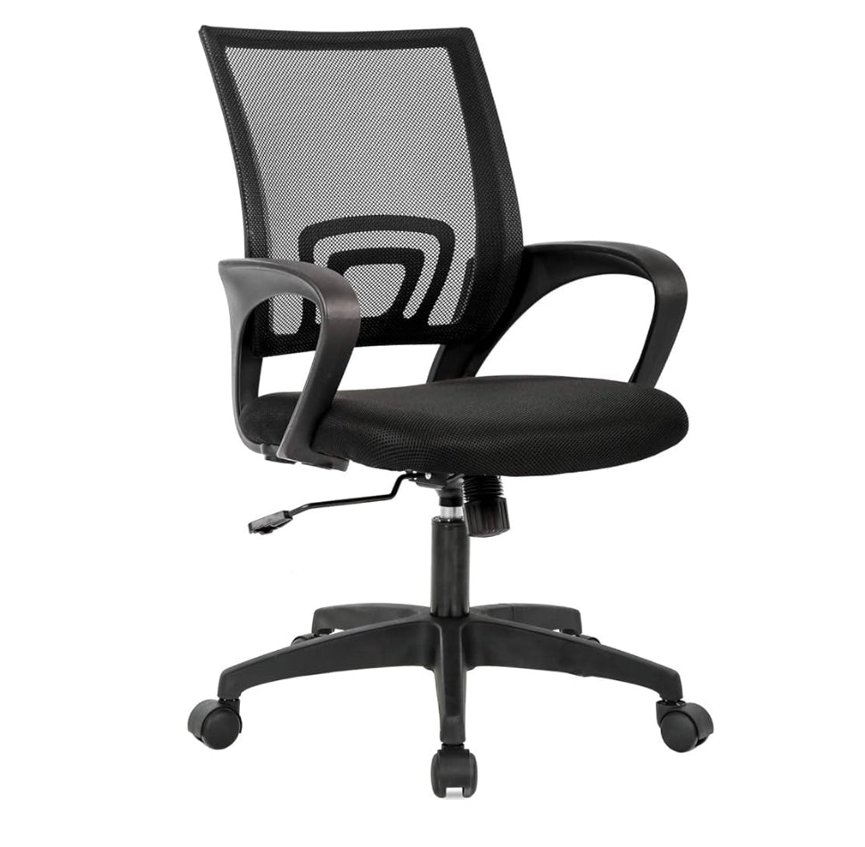 Home Office Chair Ergonomic Desk Chair Mesh Computer Chair with Lumbar Support Armrest Executive Rolling Swivel Adjustable Mid Back Task Chair for Women Adults