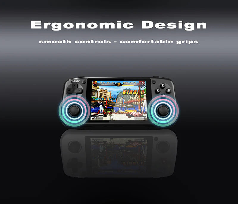 UNICO Game Pocket Player with 40 SNK Classic Games Pre-Installed, Handheld Gaming Console, 3500mAh Rechargeable Battery, Pick up and Play, Ideal for Casual Gamers and Nostalgic Enthusiasts