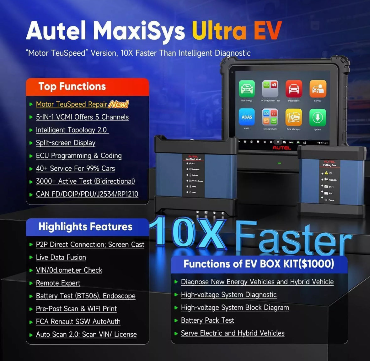 Autel MaxiSys Ultra EV 2025 TOP Diagnostic 5-in-1 VCMI Programming Tool